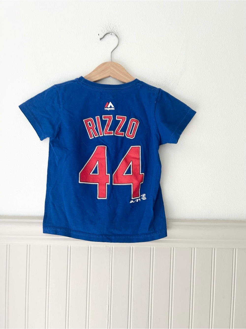 Majestic Kids 4T Chicago Cubs Anthony Rizzo 44 Blue Tee Shirt